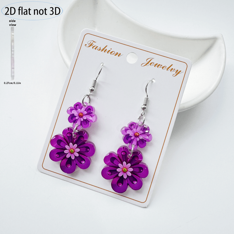 Women's Retro Double-Layer Flower Earrings